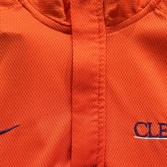 Nike‎ Team Clemson Tigers Orange Quarter Zip Performance Shirt Mens fit dry - Picture 9 of 16